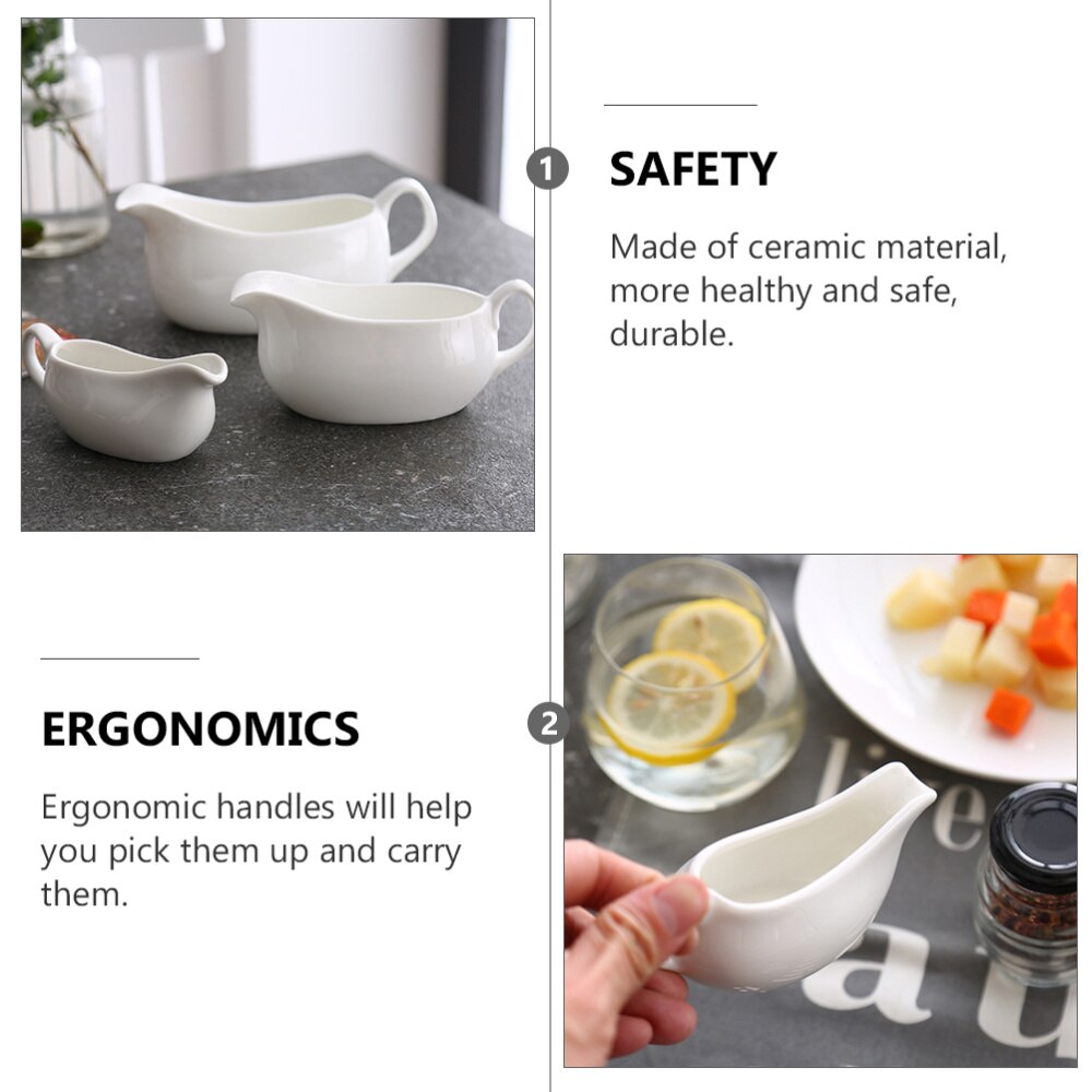 Gravy Boats Ceramic Sauce Boat Porcelain Gravy Boat Easy Pour Gravy Sauce Boat