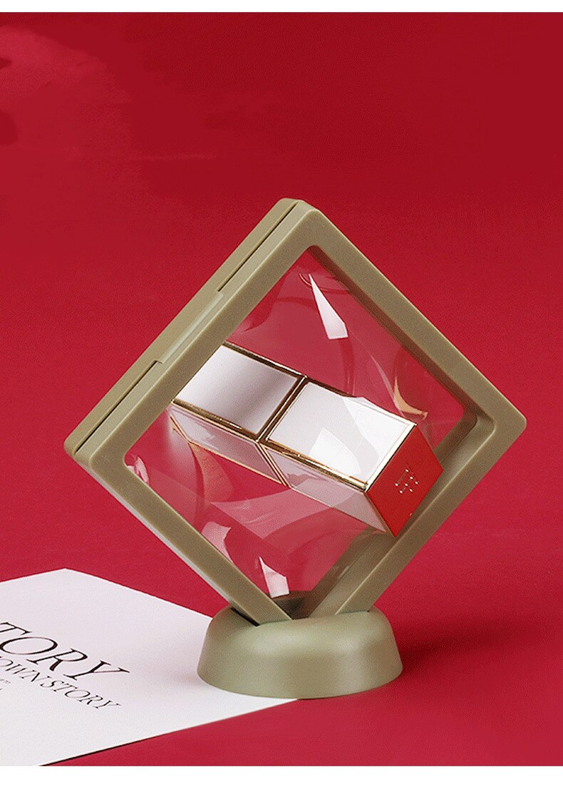 10 stk/parti fargerike 3d flytende rammer skyggeboks smykker display ring anheng holder beskytte smykker perle presentasjonsveske