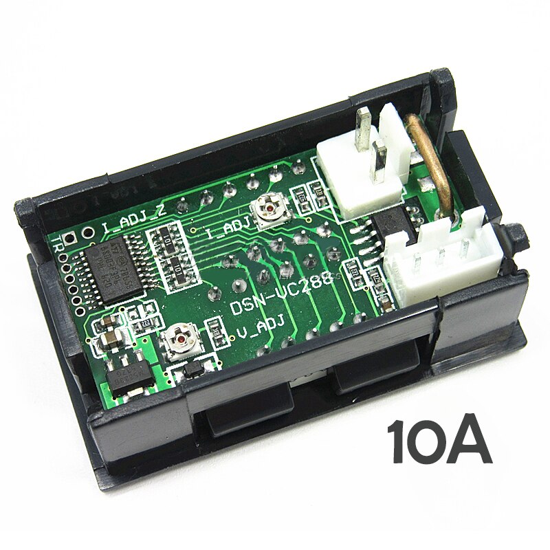 Mini Digital Voltmeter Ammeter DC 100V 10A Voltmeter Current Meter Tester Blue+Red Dual LED Display