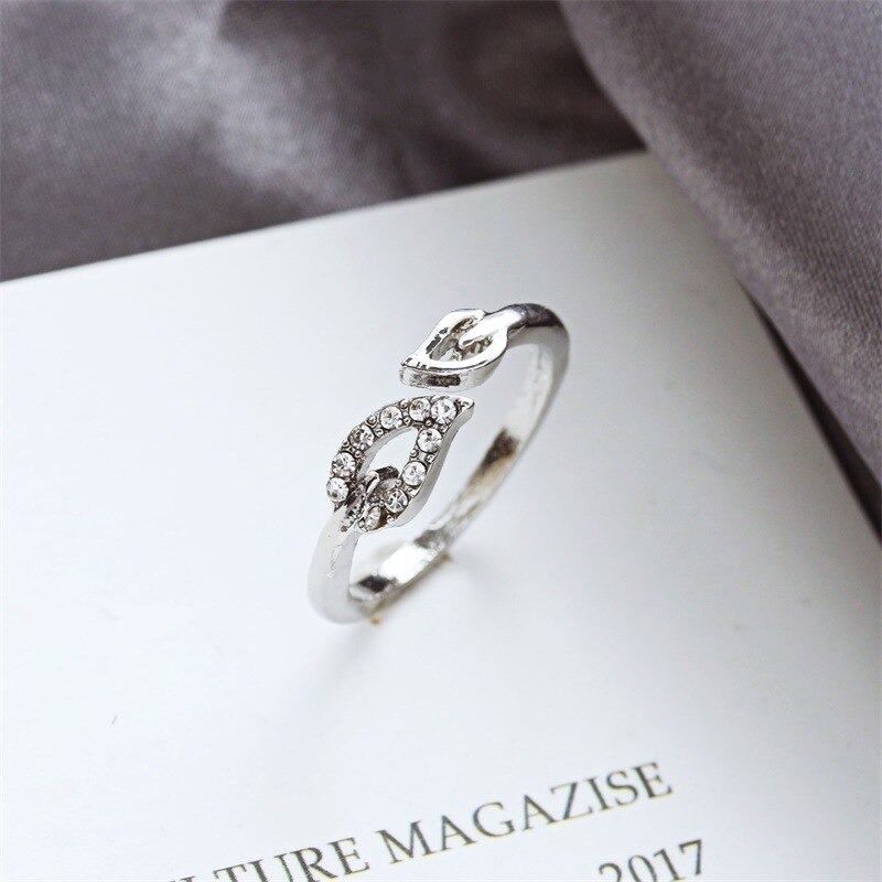 LATS Gold Silver Color Hollowed-out Heart Shape Open Ring Cute Love Jewelry for Women Girl Child Adjustable: 99040