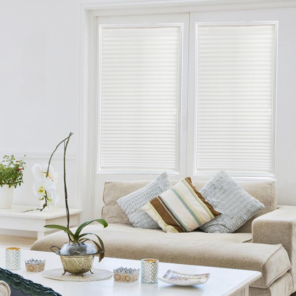 1PC Cheap Adhesive Window Pleated Zebra Blinds And Shades Blind Roller Blackout Curtain For Bedroom Living Room Balcony