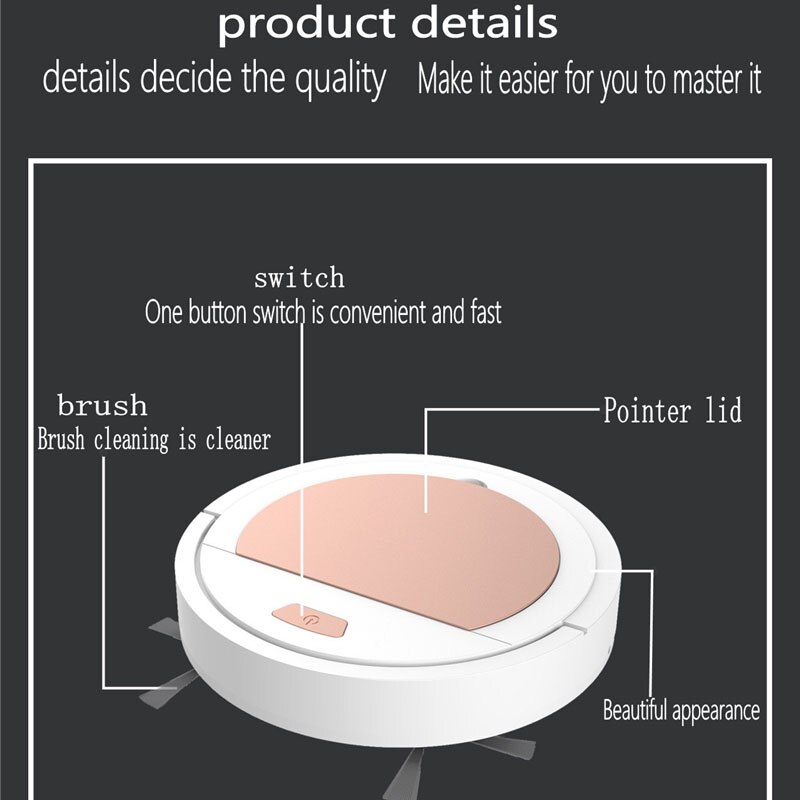 Vacuum Cleaner Home Automatic Cleaning Machine USB Charging Dust Removal Sweeping Mopping Three-in-One Sweeping Robot