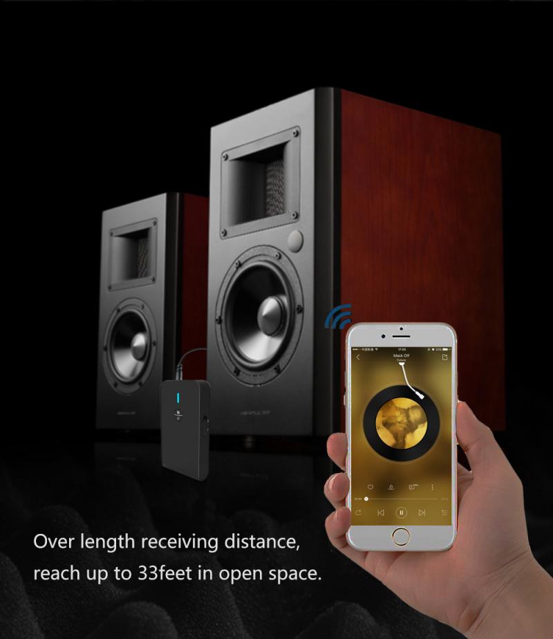 2 In 1 Bluetooth 5.0 Transmitter Receiver Stereo Music Audio Adapter Rechargeable For TV Computer Car Speaker 3.5mm Hi-Fi Audio