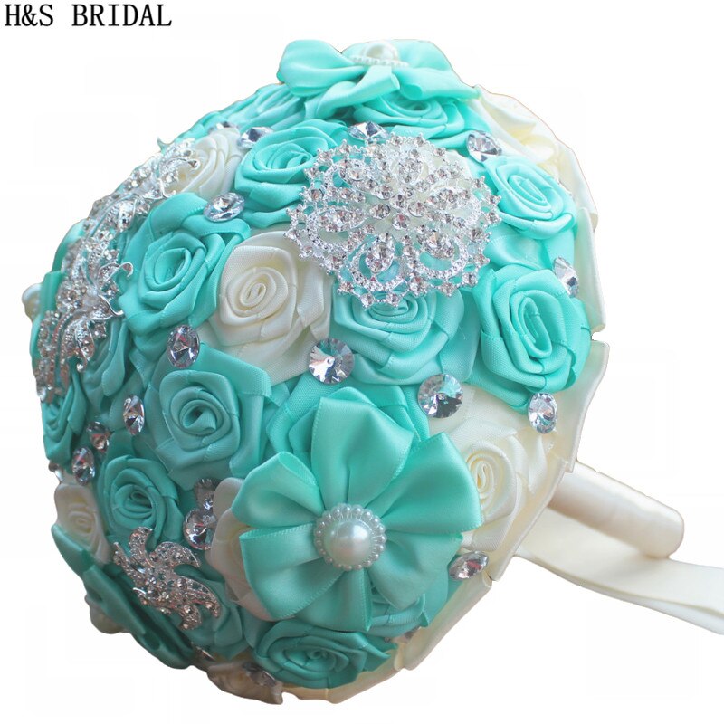 H&amp;S BRIDAL Blue Wedding Bouquet bouquet de mariage wedding flowers bridal bouquets wedding accessorize