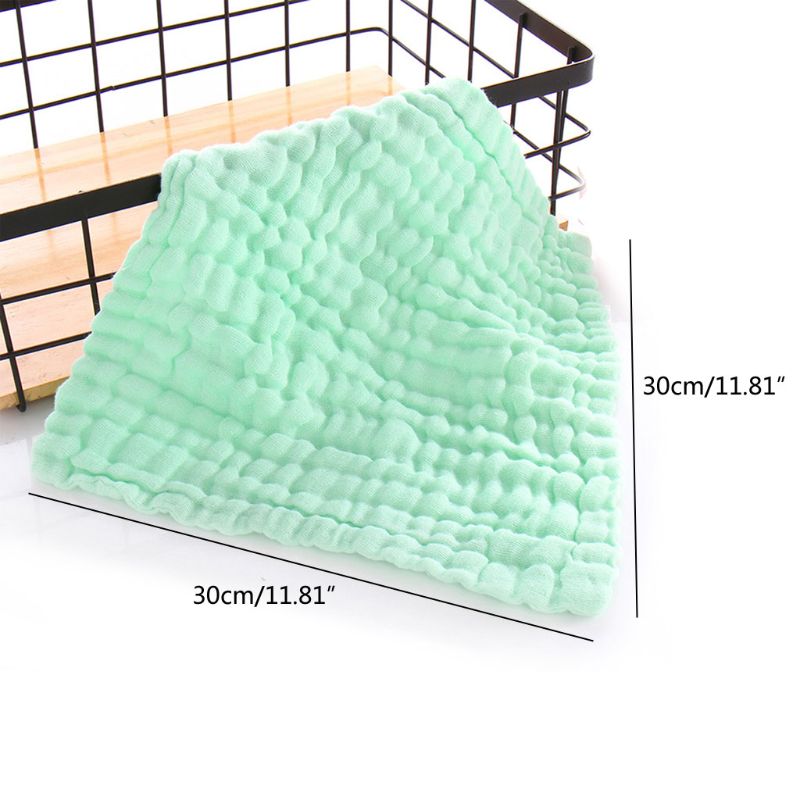 5 stk / parti 6- lag bundvand vask vask lommetørklæde nyfødte baby ansigt håndklæder pleje håndklæde størrelse 30*30cm