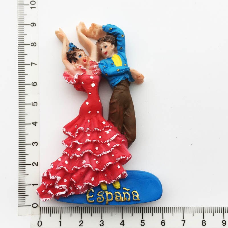 Spanien Valencia Farias Jungfrau Maria Statue Tourist Souvenirs Kühlschrank Magnet Spanisch Tänzerin Magnetischen Kühlschrank Aufkleber Idee: d