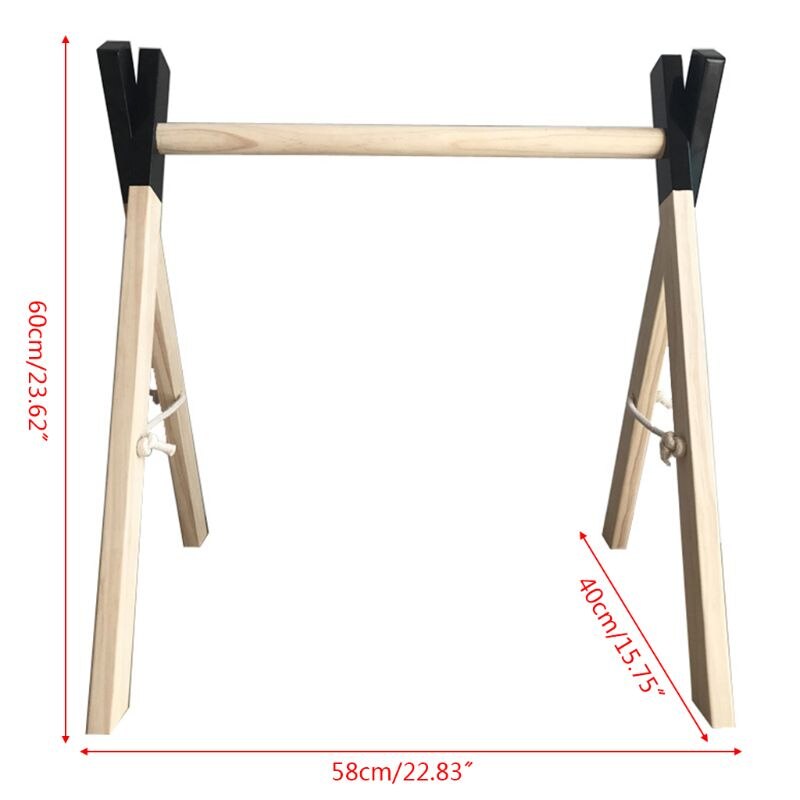 Nordic Stijl Baby Gym Speel Frame Nursery Zintuiglijke Ring-Pull Speelgoed Houten Baby Kind Kledingrek Kinderkamer Decoratie