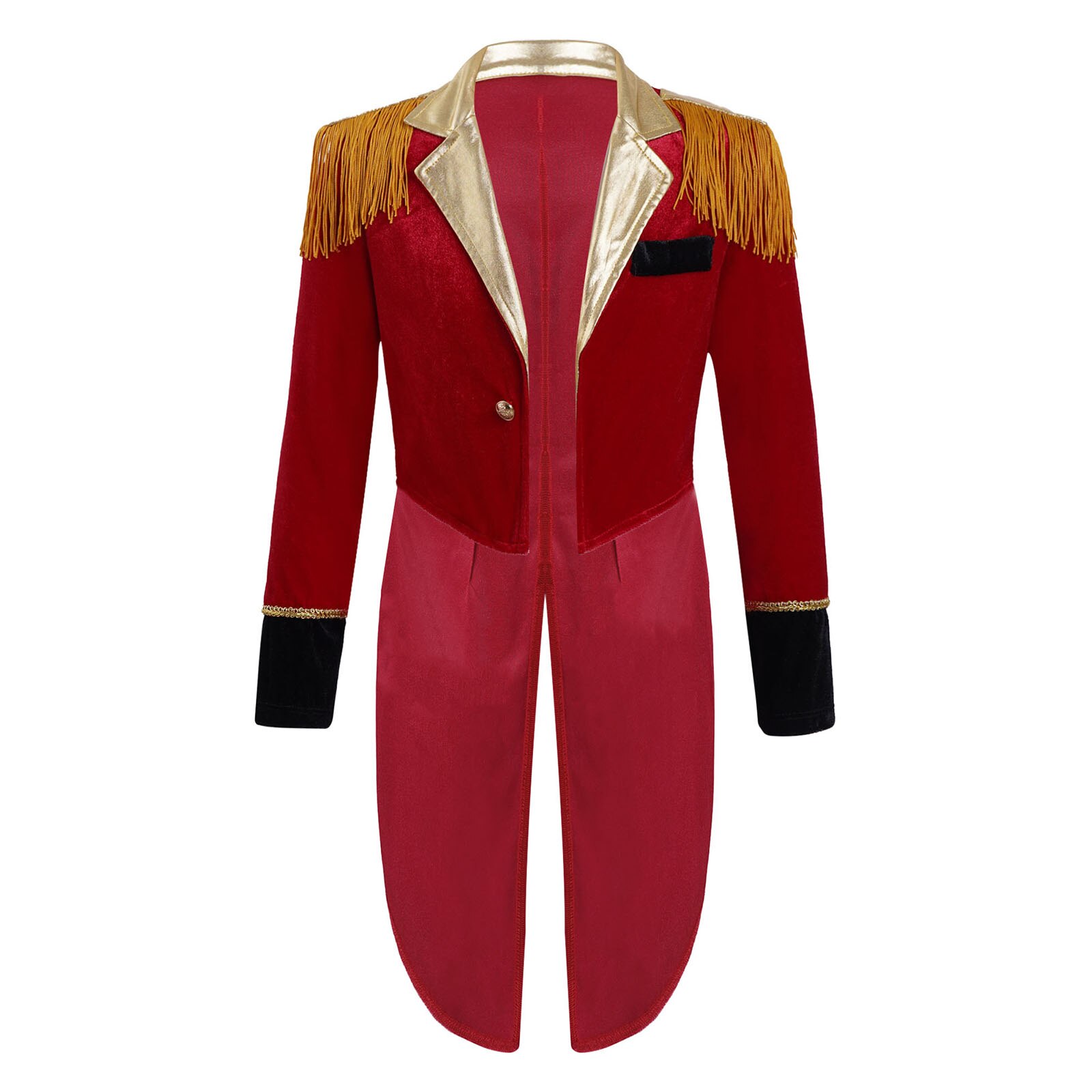 Kids Jongens Circus Circusdirecteur Kostuum Lange Mouwen Blazers Jas Jas Kerst Halloween Carnaval Cosplay Festival Rave Outfit: 8