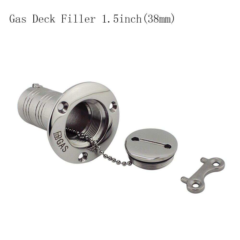 2 Inch Boot Dek Filler Rvs Water Afval Brandstof Gas Diesel Tank Dek Vullen Filler Poort Key Cap Boot accessoires