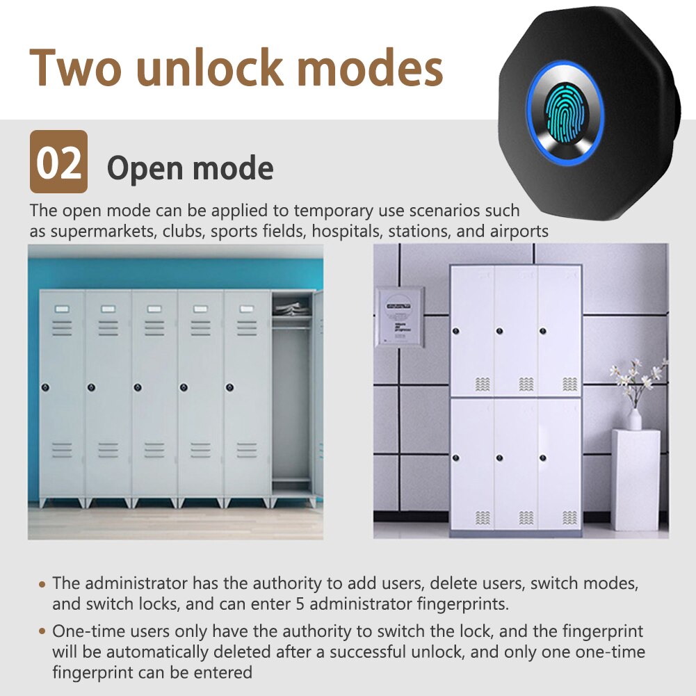 Drawer Intelligent Battery Powered File Cabinet Home Office Furniture Replacement Fingerprint Lock School Door Smart Biometric