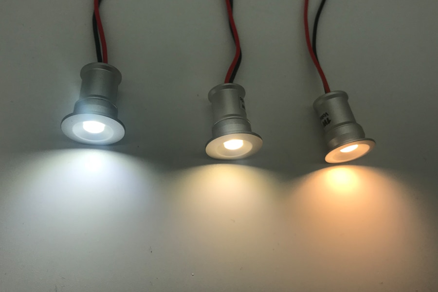 Rød grøn blå 1w dc 12v ip65 mini led pære spot lys ce udendørs havespot til trappe spa badeværelse sauna belysning lampe