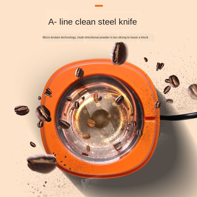 Molinillo de café eléctrico de cocina Mini molinillo de sal pimienta potente especias nueces semillas granos de café máquina de moler electrónica