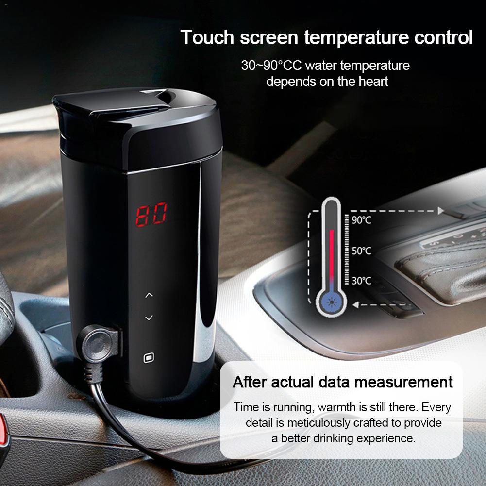 Intelligent bil el kop vandkop juster temperaturen varme kop konstant temperatur bil elkedel 12v kogende vand elkedel