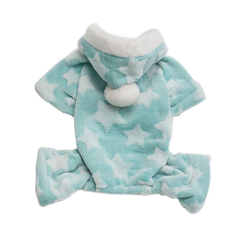 Lemmikkien vaatteet asu pienen koiran naamiaisasu vaatteet lemmikkikoiran pyjamat haalari syksy talvi koiran vaatteet fleece neljä jalkaa lämmin: Vihreä / M