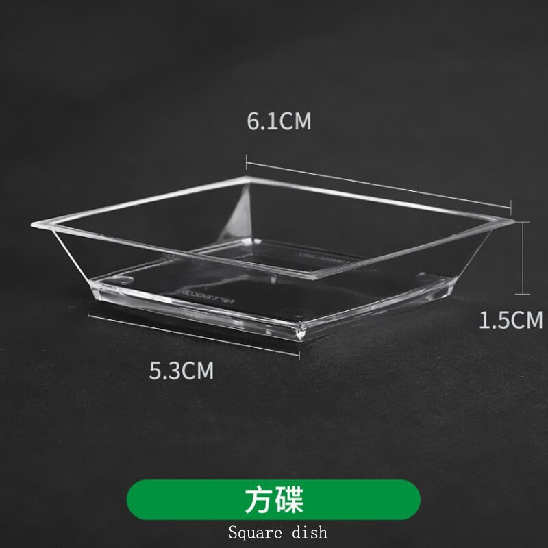 manufacturers Small capacity PS plastic Pudding Mousse Cup Wood Bran Dessert Cup Jelly Cup TIRAMISU INJECTION Cup water bottle: 200pcs Square dish