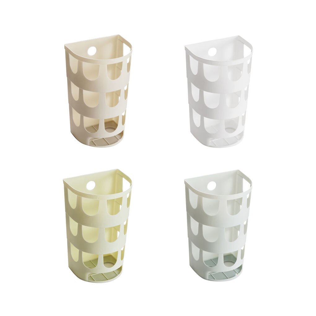 Vægmonteret affaldsposer bakke opbevaringsboks multifunktionelle plastposer holder rack køkken bordservice diverse arrangør