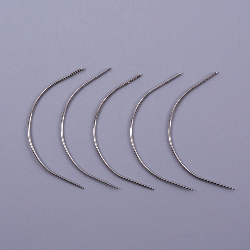 9cm Hair Weaving Needles 50Units Curved Sewing Needles 60mm C Shape Weaving Needles C Type Needles of Weaving