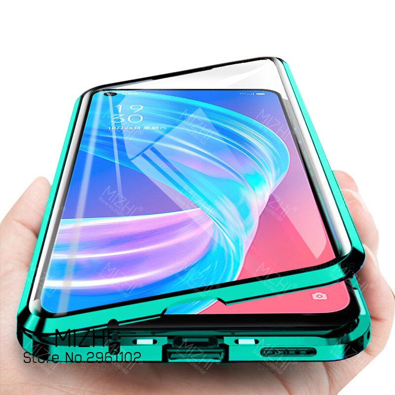 360 Double Sided Glass Case For OPPO A72 5G Magnetic Metal Back Cover For OPPO A72 5G A 72 OPPOA72 phone Coque Fundas