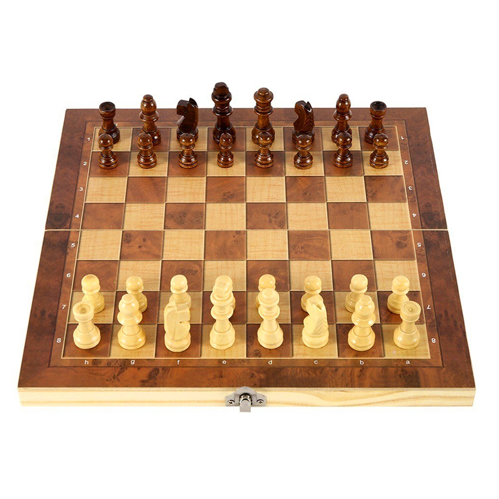 3 In 1 Houten Internationale Schaakspel Houten Schaakbord Games Checkers Puzzel Game Bezig Voor Kids Houten speelgoed: 44x44cm