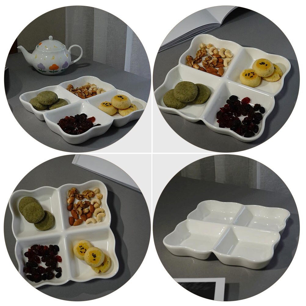 Ceramic Fruit Tray Snack Plate Food Serving Plate Ceramic Dried Fruit Tray