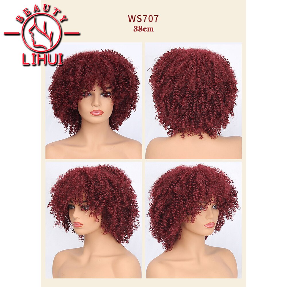 African Small Curly ladies Strong Hair Net Not Easy To Fall Off Wig Cosplay Wig Headgear Fashionable Exquisite Natural LiHui