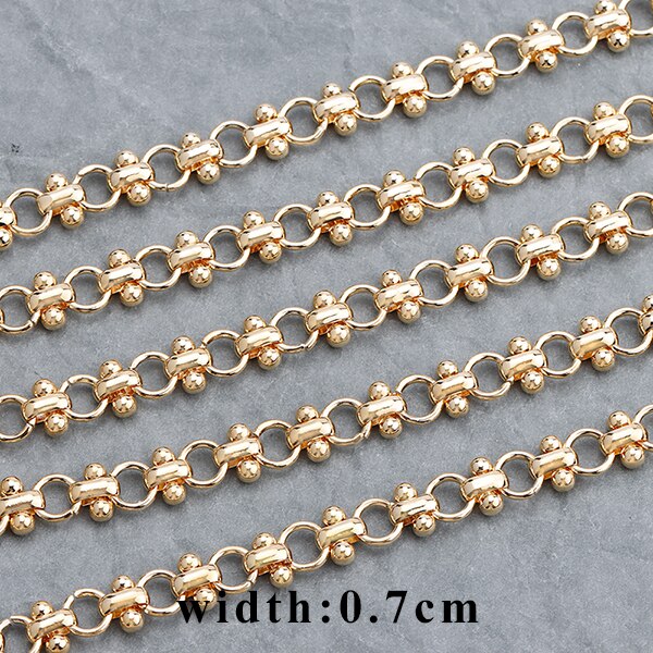 YEGUI C77,diy chain,18k gold plated,0.3 microns,jewelry accessories,copper metal,charms,jewelry making,diy chain necklace,1m/lot: C7702