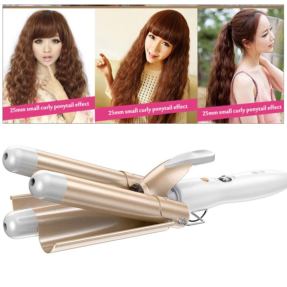 Utensilios peluquería plancha rizadora de cerámica Triple barril estilizador de cabello herramientas de estilismo rizador de cabello rizador eléctrico