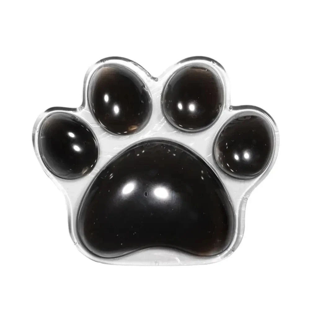 Kattenpoot Schattige Muis Pols Ondersteuning Pad Computer Muis Hand Pols Rust Cartoon Pijnverlichting Antislip Base Thuis Kantoor Siliconen Pad: Black