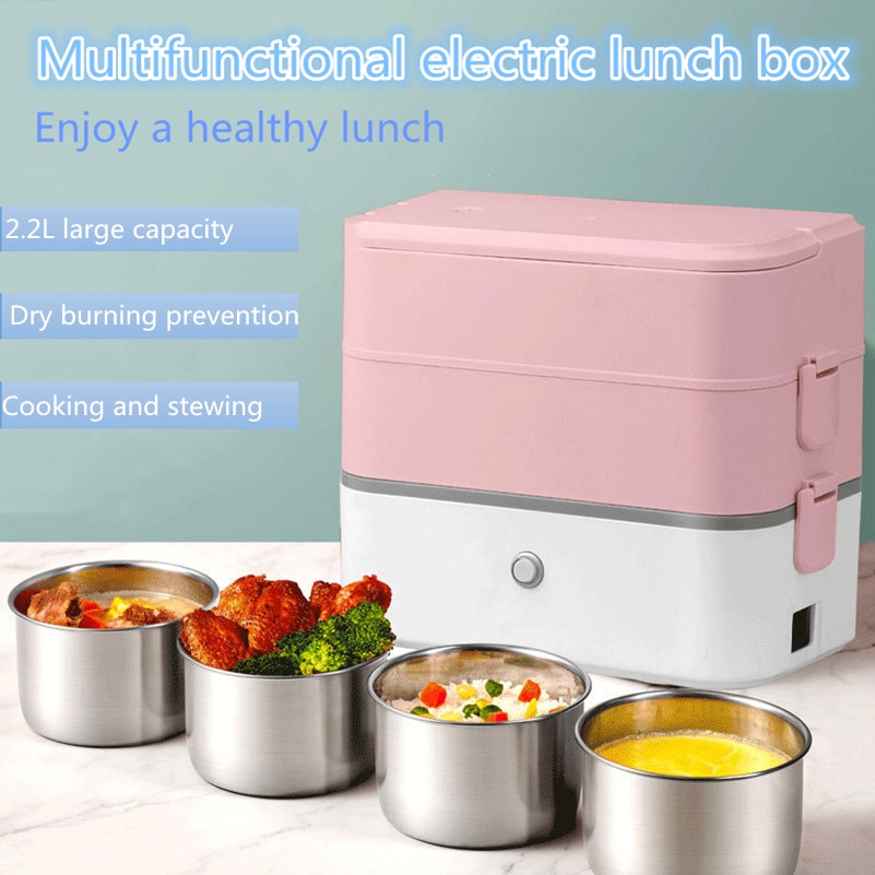 Verwarming Lunchbox Voedsel Soep Lunch-Box Voedsel Container Elektrische Lunchboxen Huishoudelijke Mini Rijstkoker Elektrische Verwarming Thermische Doos