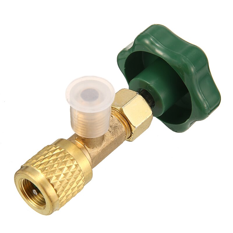 Mayitr 1pc Dispensing Valve Bottle Opener Durable Refrigerant Bottle Can Tap 1/4 SAE Thread Adapter for R12 R22 Gas Refrigerant