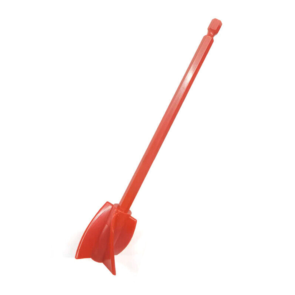 Mélangeur époxy, fixation de perceuse à peinture, palette de consistance pour liquides, agitateur à tête de résine, fixation de résine de peinture avec mandrin de forage: Marron