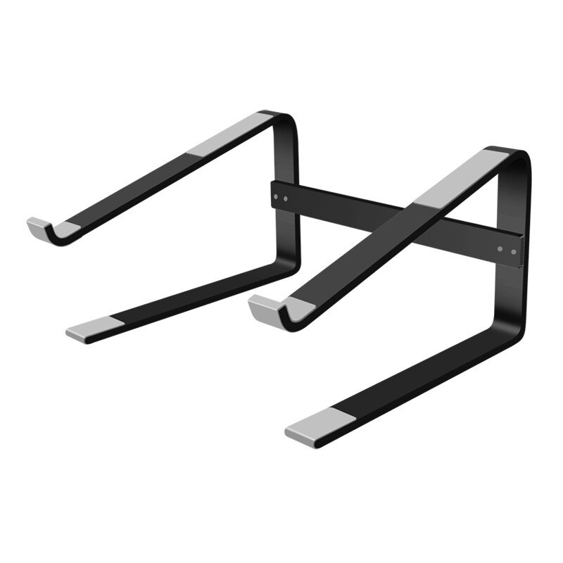 Soporte de aluminio para ordenador portátil, Accesorio elevador de escritorio para Macbook Pro, Mac Book, Air, HP, Dell 13, 14, 15,6, 16: Black