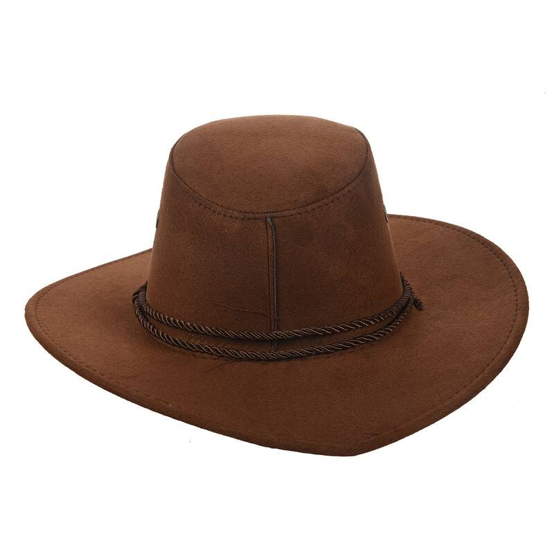 Cowboy keps mocka look vilda västern fancy cowgirl unisex hatt
