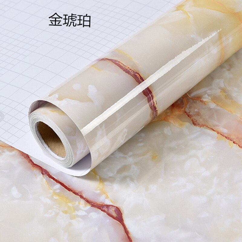 Marble Wall Sticker Waterproof PVC Self Adhesive Wallpaper Heat Resistant Kitchen Countertops Table Furniture Cupboard Wallpaper