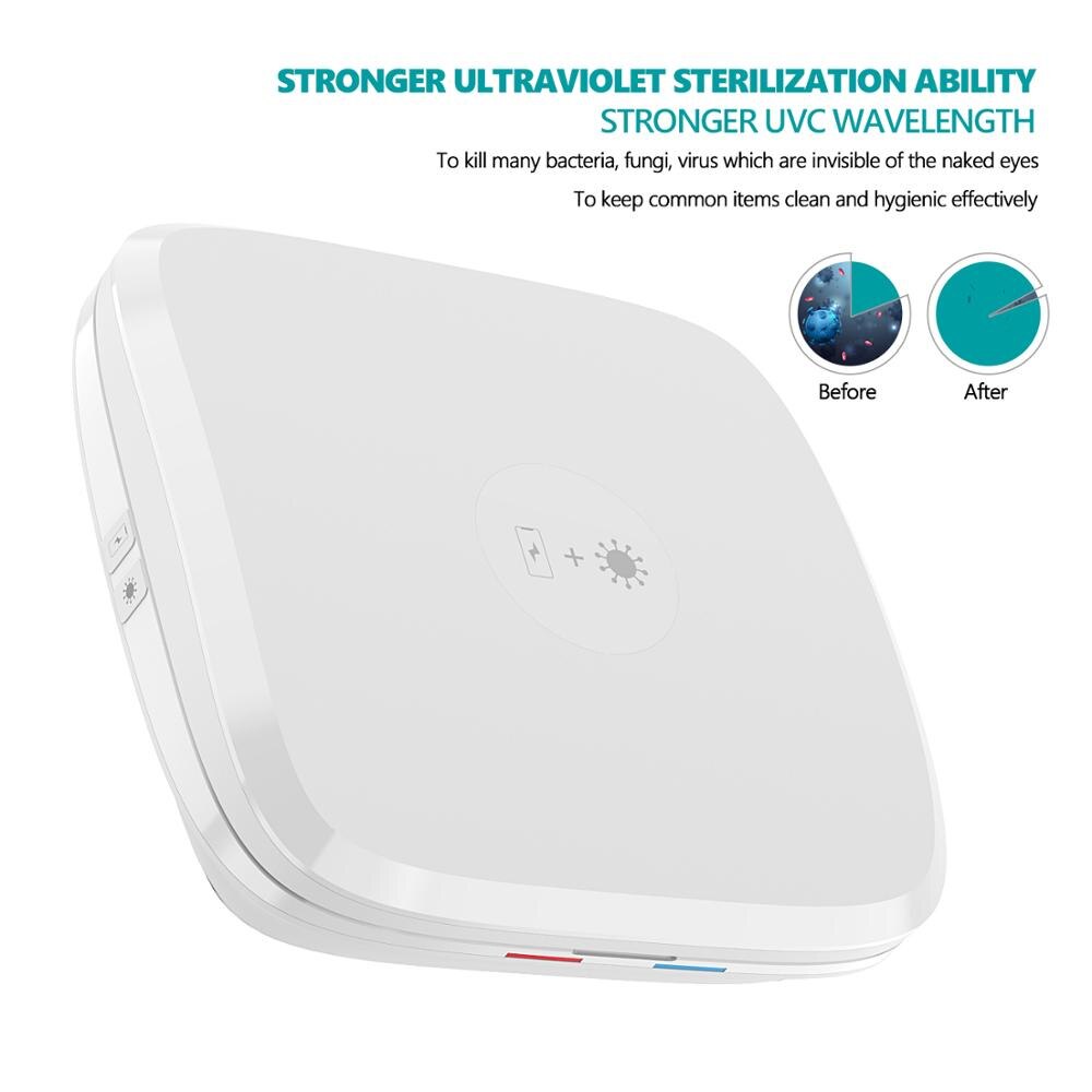 4 In 1 UV Sterilizer Box Ultraviolet Disinfection Box 18W Wireless Fast Charger UV Lamp Ozone Sterilization Box Type C