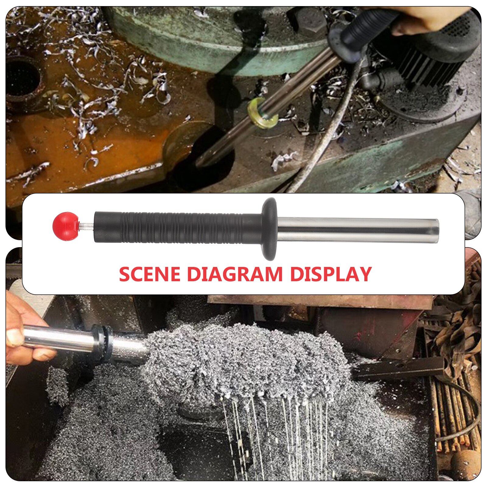 Magnetic Retrieving Baton with Release Handle Magnetic Swarf Collector