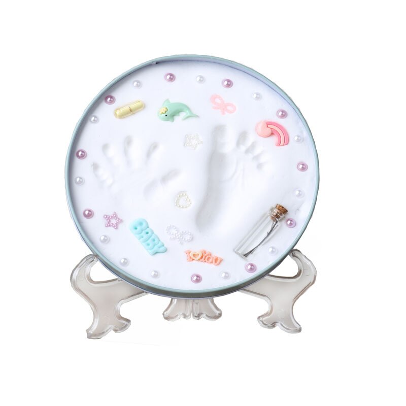 Baby Baby Kleur Klei Handafdruk Footprint Opdruk Kit Herinnering Hand & Footprint Makers Souvenir: Default Title