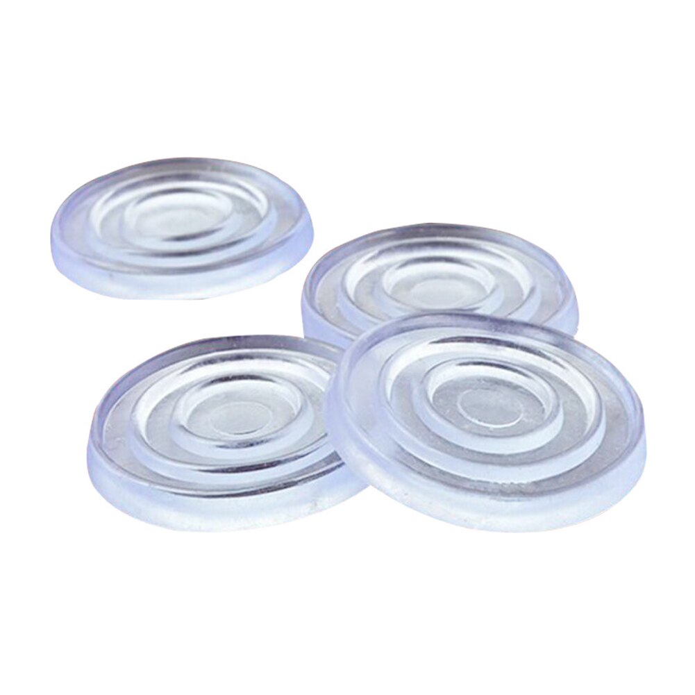 50pcs Round Small Clear Glass Table Top Bumpers Anti Slip Threaded Easy Use Accessories Soft Home Hardware Furniture Pads