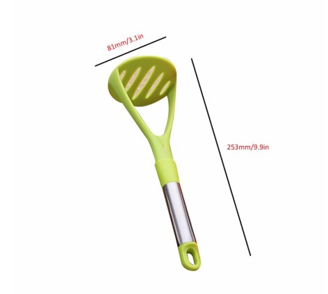 ZLCA Potato Mashers Kitchen Cooking Tools For Stainless Steel PP Plastic Pressure Mud Puree Vegetable Press Maker Accessories: Green