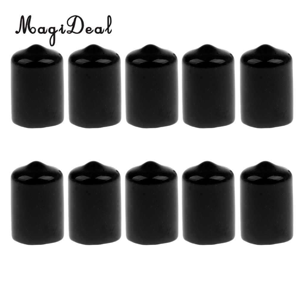 MagiDeal 10Pcs 12mm Pool Billiard Cue Tip Rubber Protector Black Indoor Funny Club Pub Family Game Snooker Billiard Accessory