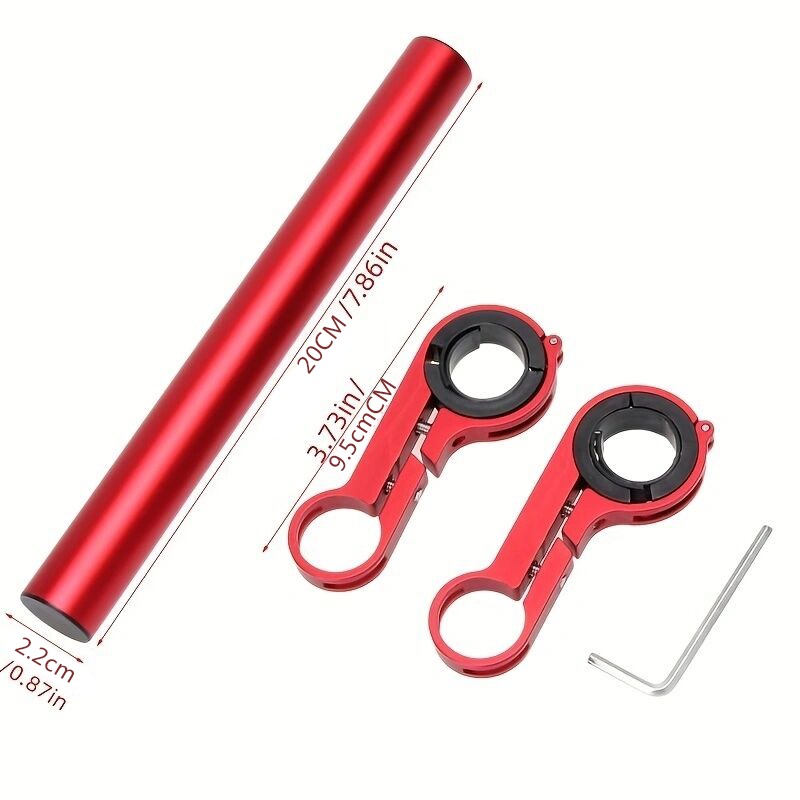 Extensor de manillar de patinete eléctrico, soporte de montaje de luz de bocina, adaptador elevador de manillar, lámpara de bicicleta, accesorios de linterna
