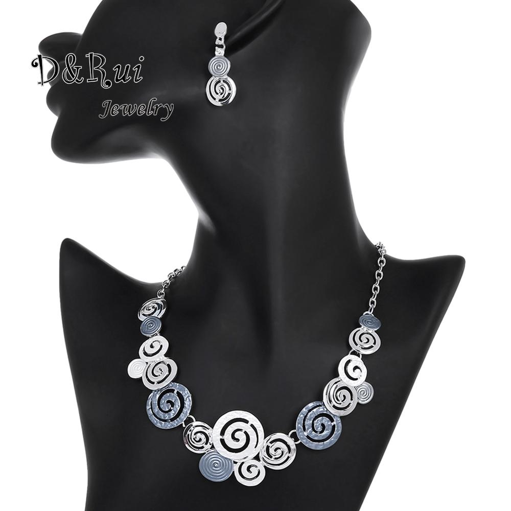 Vintage handgemaakte sieraden sets choker beste vriend ketting kettingen oorbellen en kettingen set voor vrouwen accessoires