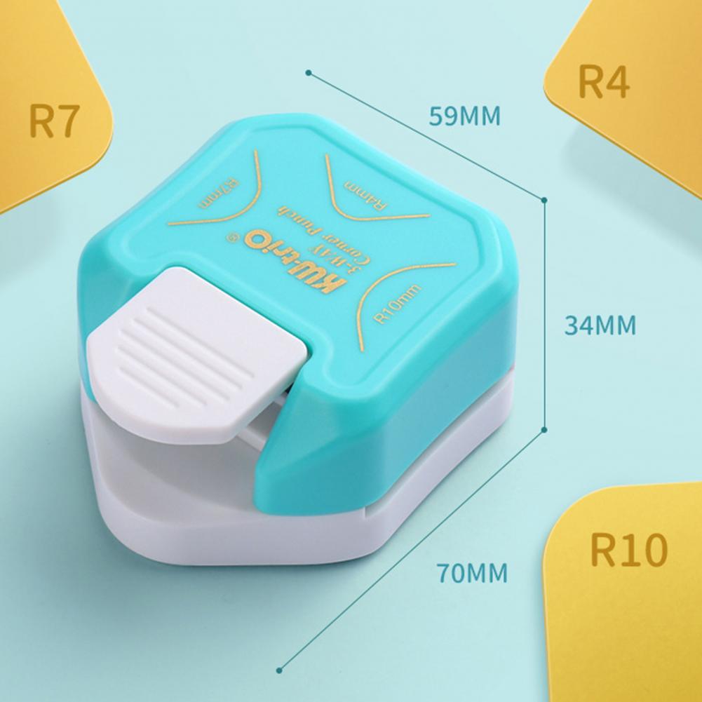 R7/4/10 3 In 1 Corner Punch Practical Sturdy Curved Trim Cutter for Office Corner Punch Practical Sturdy Curved Trim Cutter