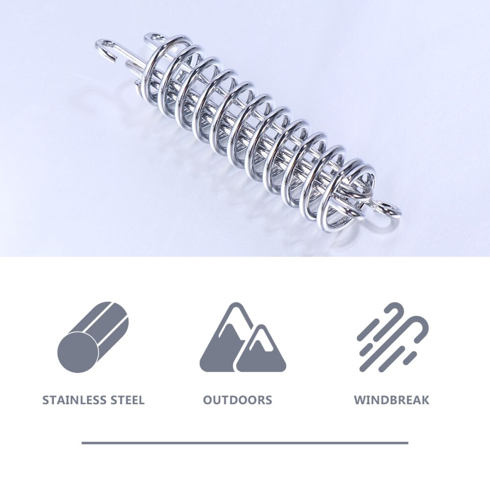 6Pcs Spring Buckle Outdoor Awning Spring Rope Buckle Fixed Buckle Steel Rope Buckle