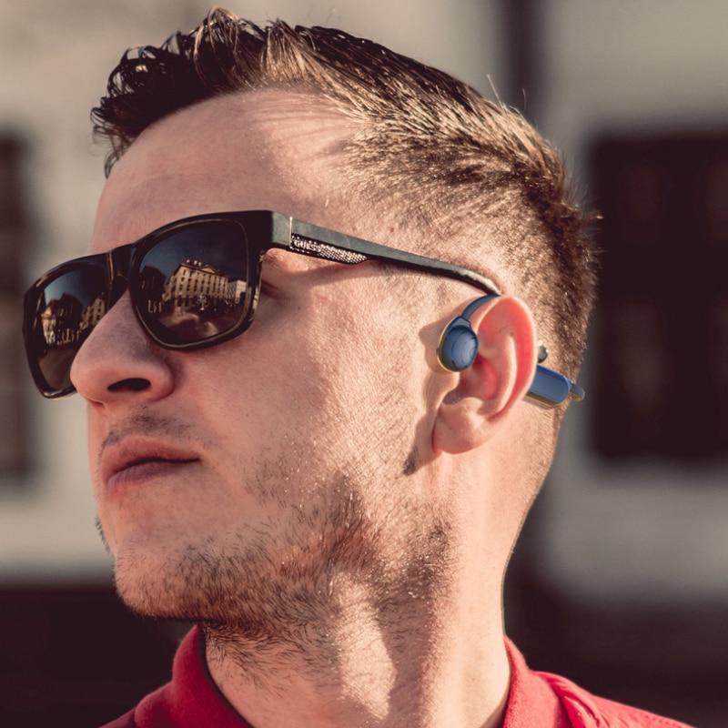 Beengeleiding Koptelefoon Bluetooth V5.0 Draadloze Niet In-Ear Headset Transpiratie Waterdicht Sport Koptelefoon Oordopjes