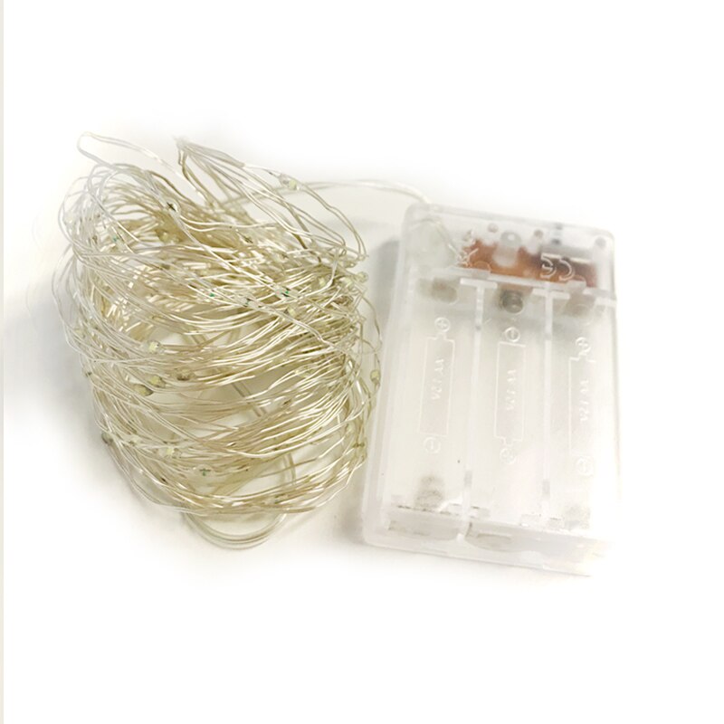 Fairy 2M 5M 10M Battery Operated LED Copper Wire String Lights For Wedding Christmas Garland Festival Party Home Decoration lamp