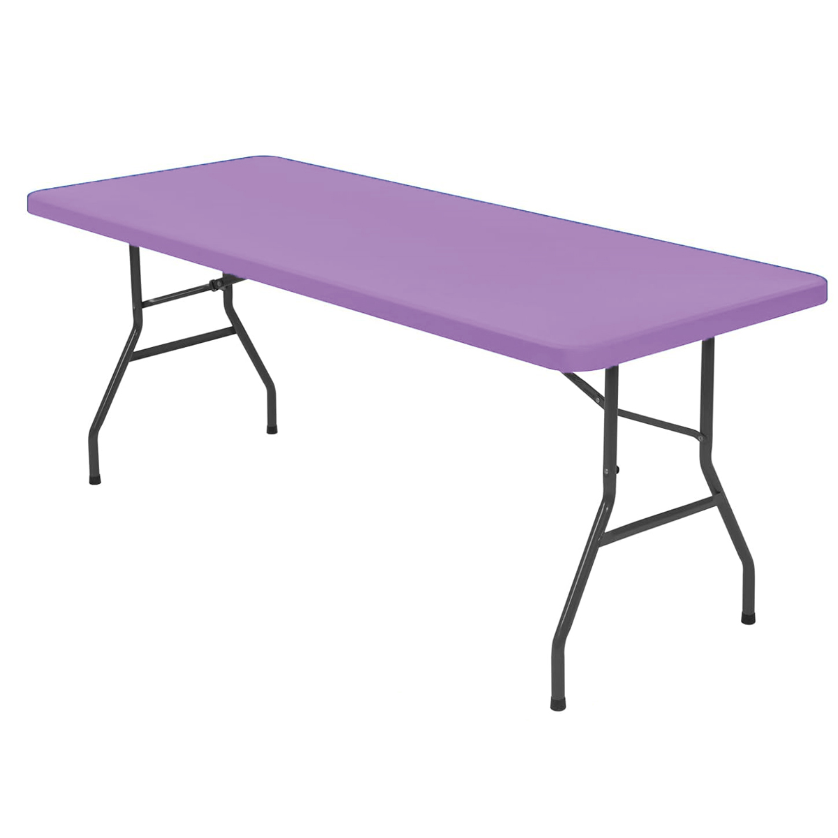 3 Size Elastic Fitted Fabric Rectangle Table Cloth Folding Tables Washable Picnic Camping Indoor & Outdoor Table Slipcover: PURPLE / 80*120cm