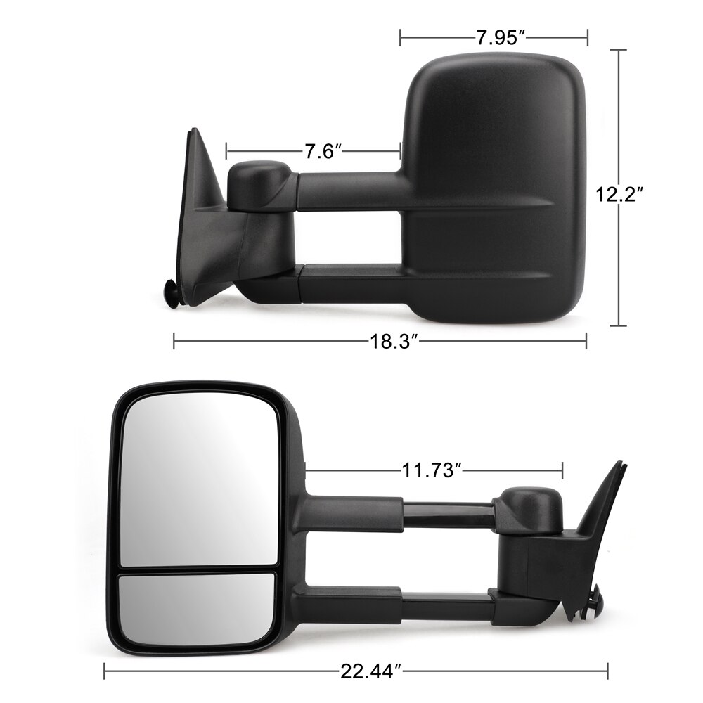 . Paar für 88-98 Chevy GMC C/K 1500 2500 3500 Pickup Manuelle Schlepptau Spiegel Anhänger mit blind spot spiegel