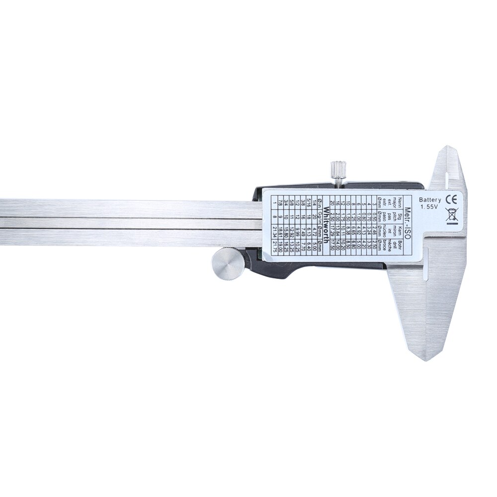 Stainless Steel Digital Display Caliper 150mm Fraction mm/Inch High Precision Stainless Steel LCD Vernier Caliper