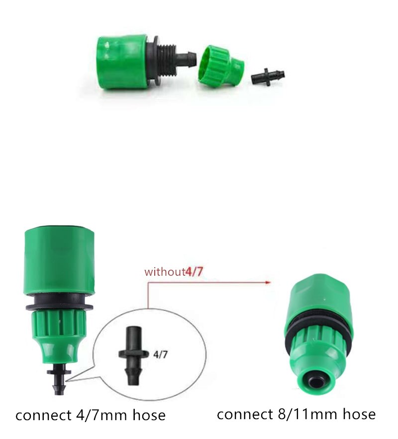 1PC Garden Water Quick Coupling 1/4 Inch Hose Quick Connectors Garden Pipe Connectors Homebrew PVC Watering Tubing Fitting